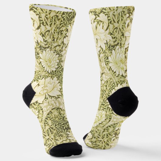 William Morris Chrysanthemum Muster Socken (Gewinkelt)