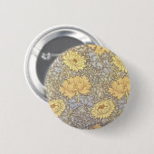 William Morris Chrysanthemum-Mutterblumen Button (Vorne & Hinten)