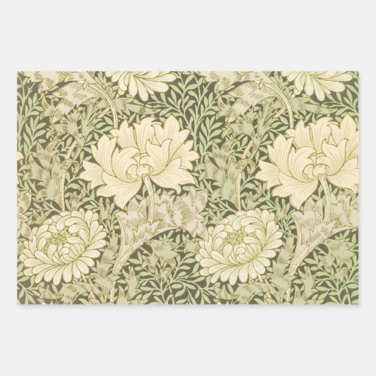 William Morris Chrysanthemum Packpapier Geschenkpapier Set (Vorderseite 2)