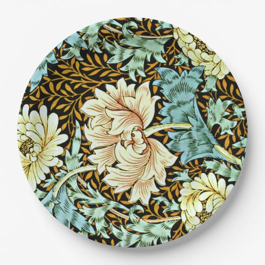 William Morris - Chrysanthemum, Pappteller (Vorderseite)