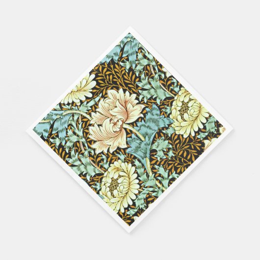 William Morris - Chrysanthemum Pastels Serviette (Ecke)