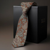 William Morris Chrysanthemum Pattern Aquamarin Bro Krawatte