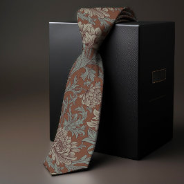 William Morris Chrysanthemum Pattern Aquamarin Bro Krawatte