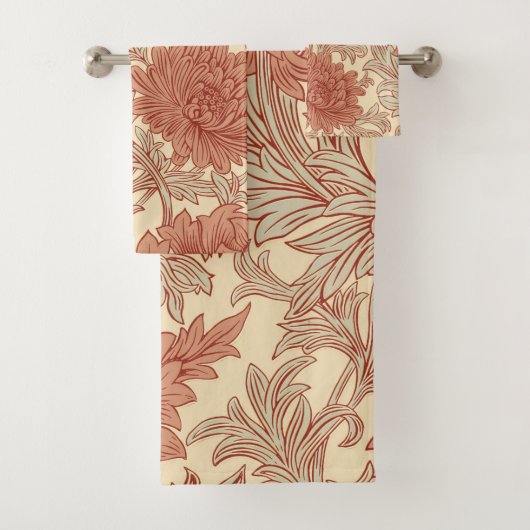 William Morris Chrysanthemum Pattern Bath Towel Se Badhandtuch Set (Insitu)