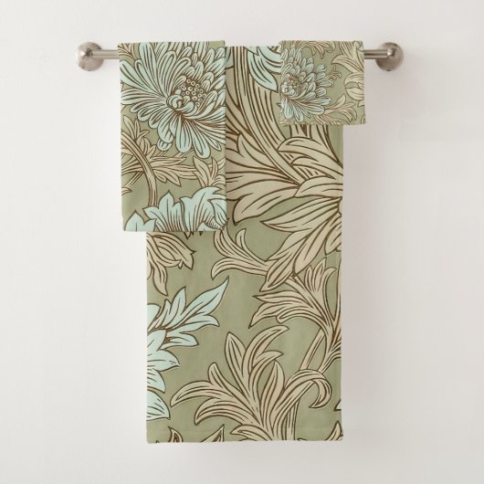 William Morris Chrysanthemum Pattern Bath Towel Se Badhandtuch Set (Insitu)