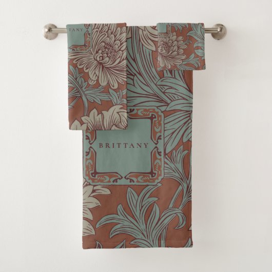 William Morris Chrysanthemum Pattern Bath Towel Se Badhandtuch Set (Insitu)