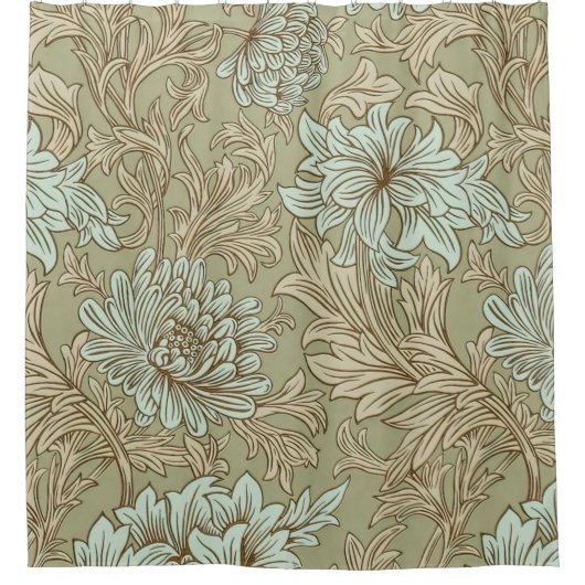 William Morris Chrysanthemum Pattern Dusche Curtai Duschvorhang (Vorderseite)