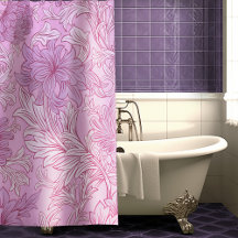 William Morris Chrysanthemum Pattern Dusche Curtai