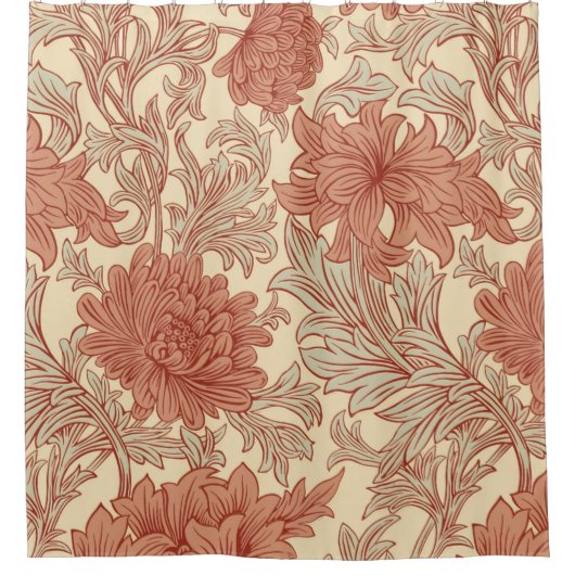 William Morris Chrysanthemum Pattern Dusche Curtai Duschvorhang (Vorderseite)
