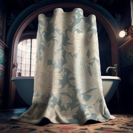 William Morris Chrysanthemum Pattern Duschvorhang