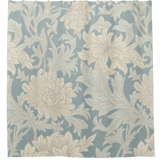 William Morris Chrysanthemum Pattern Duschvorhang (Vorderseite)