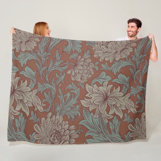 William Morris Chrysanthemum Pattern Fleece Blanke (Beispiel)