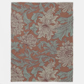 William Morris Chrysanthemum Pattern Fleece Blanke (Vorderseite)