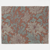 William Morris Chrysanthemum Pattern Fleece Blanke (Vorderseite (Horizontal))