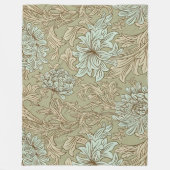 William Morris Chrysanthemum Pattern Fleece Blanke (Vorderseite)