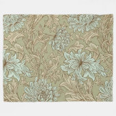 William Morris Chrysanthemum Pattern Fleece Blanke (Vorderseite (Horizontal))