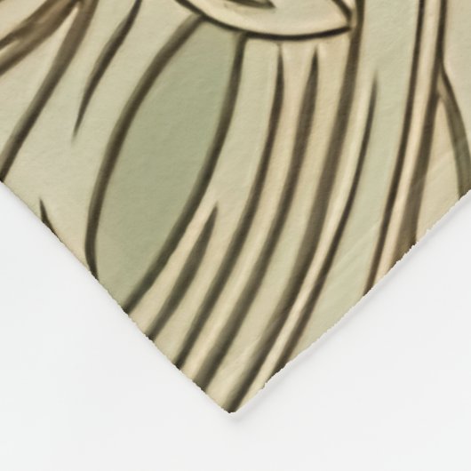 William Morris Chrysanthemum Pattern Fleece Blanke (Ecke)