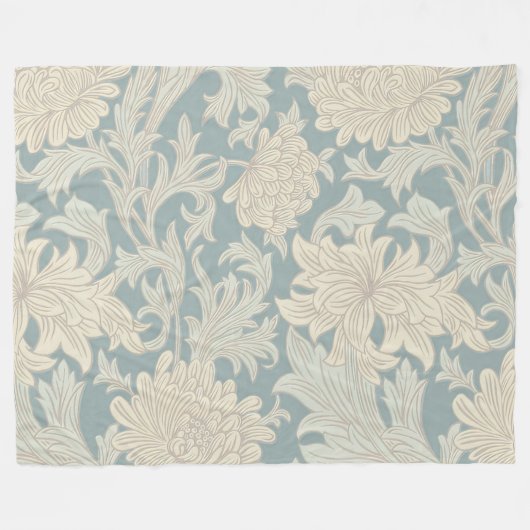 William Morris Chrysanthemum Pattern Fleecedecke (Vorderseite (Horizontal))