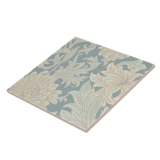 William Morris Chrysanthemum Pattern Fliese (Seite)