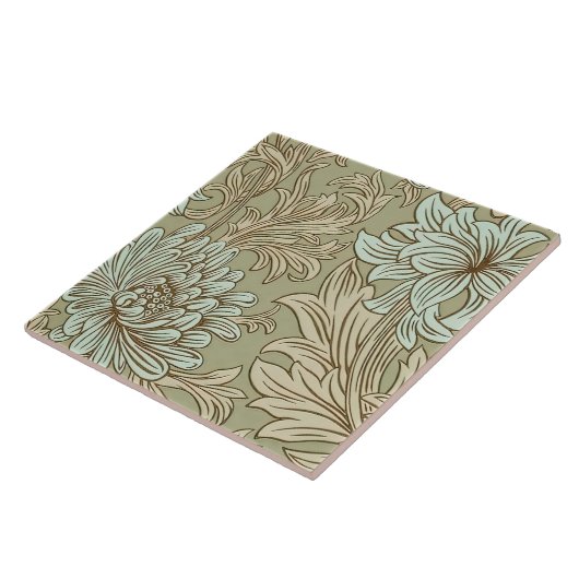 William Morris Chrysanthemum Pattern Keramik Tile Fliese (Seite)