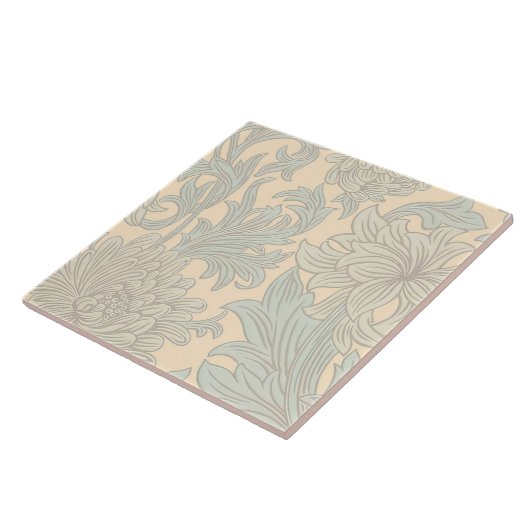 William Morris Chrysanthemum Pattern Keramik Tile Fliese (Seite)