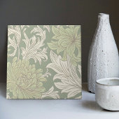 William Morris Chrysanthemum Pattern Keramik Tile Fliese