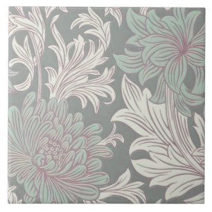 William Morris Chrysanthemum Pattern Keramik Tile Fliese