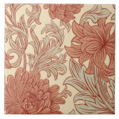 William Morris Chrysanthemum Pattern Keramik Tile Fliese (Vorderseite)