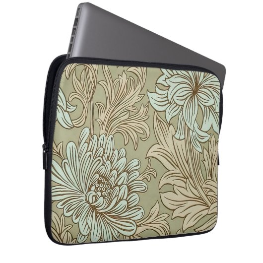 William Morris Chrysanthemum Pattern Laptop Sleeve (Vorne Rechts)