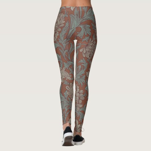 William Morris Chrysanthemum Pattern Leggings (Rückseite)