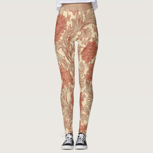 William Morris Chrysanthemum Pattern Leggings (Vorderseite)