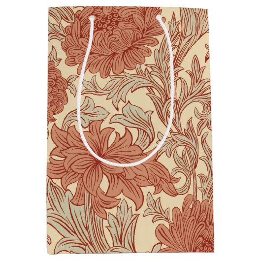 William Morris Chrysanthemum Pattern Medium Gift B Mittlere Geschenktüte (Vorderseite)