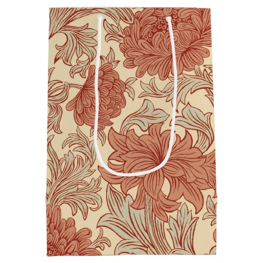 William Morris Chrysanthemum Pattern Medium Gift B Mittlere Geschenktüte (Rückseite)