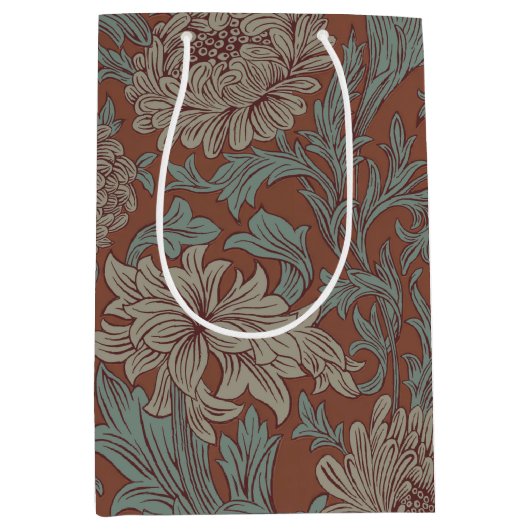 William Morris Chrysanthemum Pattern Medium Gift B Mittlere Geschenktüte (Vorderseite)