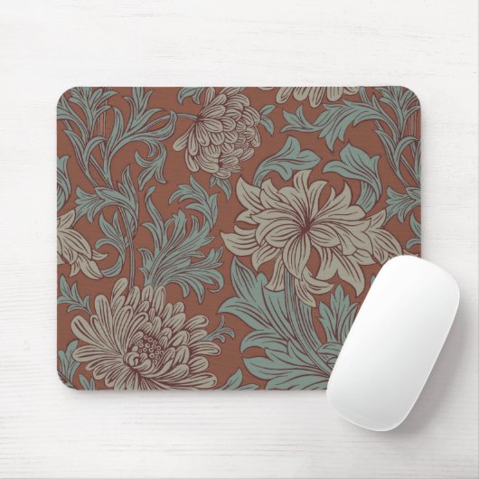 William Morris Chrysanthemum Pattern Mouse Pad Mousepad (Mit Mouse)