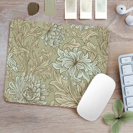 William Morris Chrysanthemum Pattern Mouse Pad Mousepad