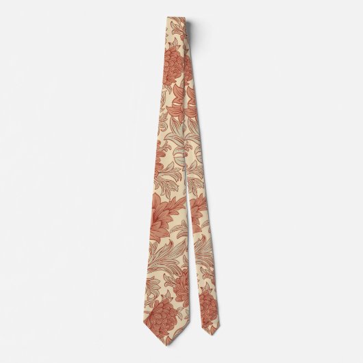 William Morris Chrysanthemum Pattern Neck Tie Krawatte (Vorderseite)
