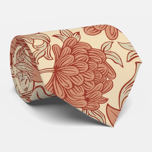 William Morris Chrysanthemum Pattern Neck Tie Krawatte (Gerollt)
