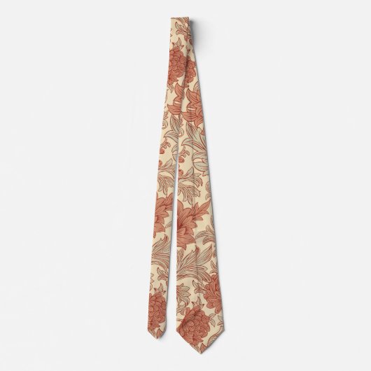 William Morris Chrysanthemum Pattern Neck Tie Krawatte (Rückseite)