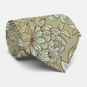 William Morris Chrysanthemum Pattern Neck Tie Krawatte (Gerollt)