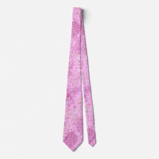 William Morris Chrysanthemum Pattern Neck Tie Krawatte (Vorderseite)