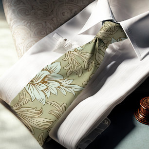 William Morris Chrysanthemum Pattern Neck Tie Krawatte