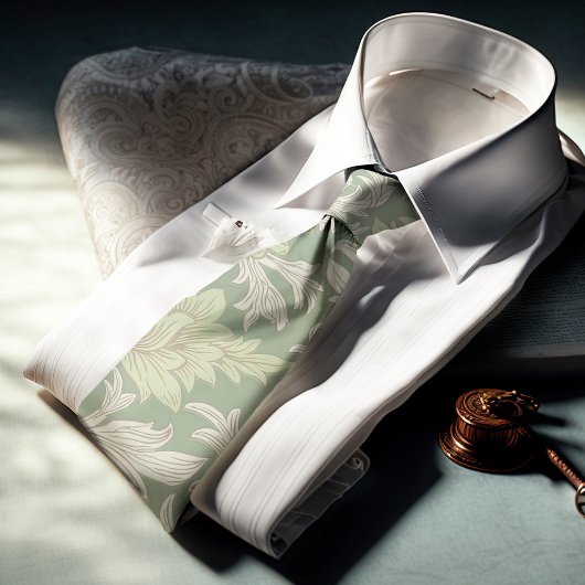 William Morris Chrysanthemum Pattern Neck Tie Krawatte