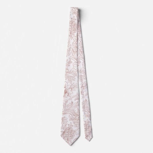 William Morris Chrysanthemum Pattern Neck Tie Krawatte (Vorderseite)