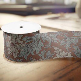 William Morris Chrysanthemum Pattern Satin Ribbon Satinband