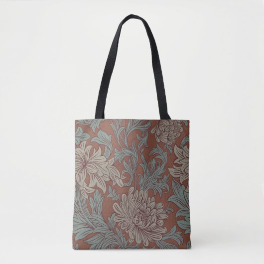 William Morris Chrysanthemum Pattern Tote Bag Tasche (Vorderseite)