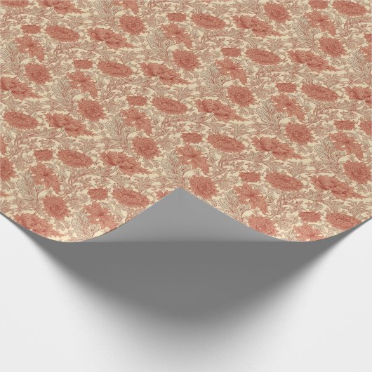 William Morris Chrysanthemum Pattern Wrapping Pape Geschenkpapier (Ecke)