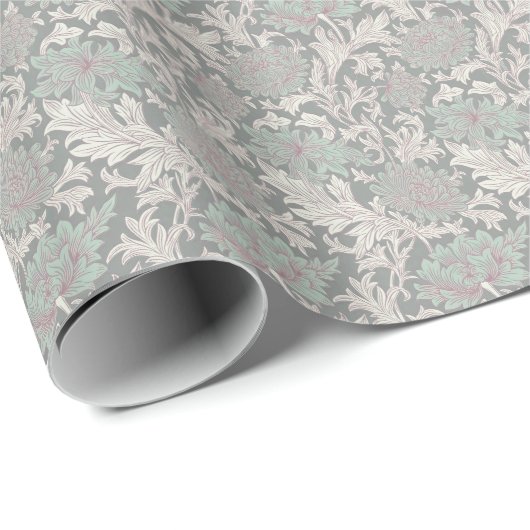 William Morris Chrysanthemum Pattern Wrapping Pape Geschenkpapier (Rolleneckpunkt)