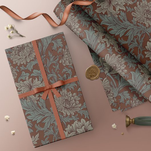 William Morris Chrysanthemum Pattern Wrapping Pape Geschenkpapier