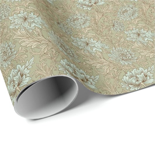William Morris Chrysanthemum Pattern Wrapping Pape Geschenkpapier (Rolleneckpunkt)
